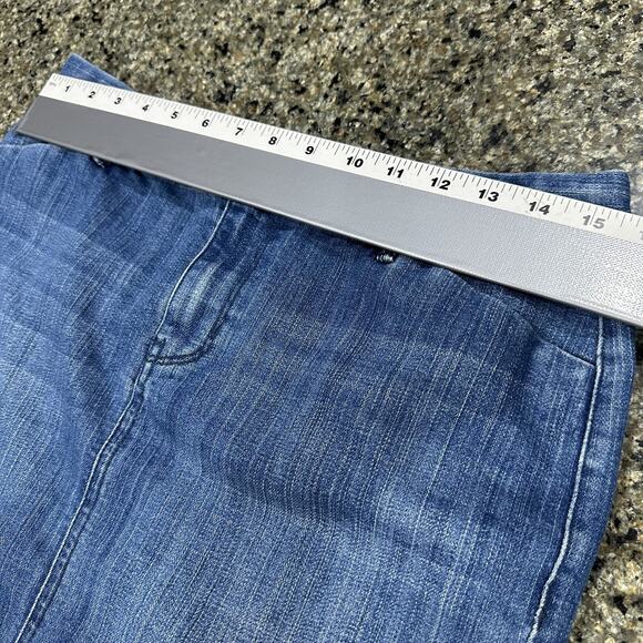 Old Navy Skirt Womens 10 Blue Denim Stretch Pencil Jean Casual Y2K Preppy - Picture 5 of 6
